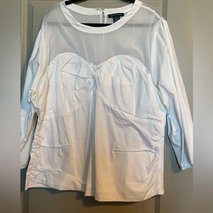 White peplum blouse